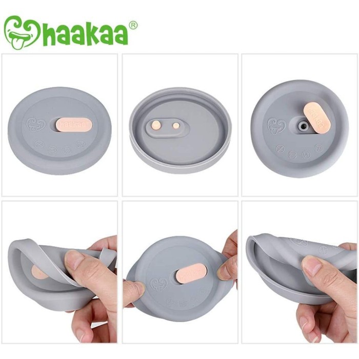 Capuchon en Silicone Gris Pour Recueil Lait Haakaa