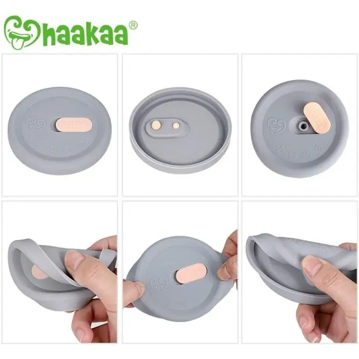 Capuchon en Silicone Gris Pour Recueil Lait Haakaa