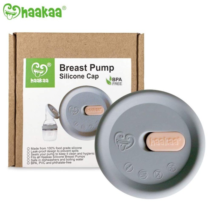 Capuchon en Silicone Gris Pour Recueil Lait Haakaa