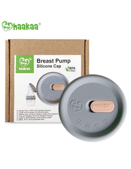 Capuchon en Silicone Gris Pour Recueil Lait Haakaa