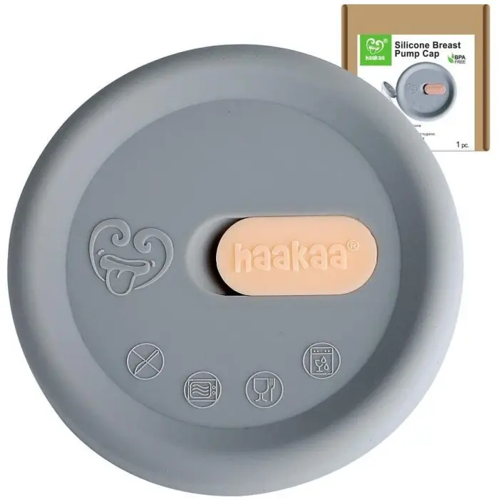 Capuchon en Silicone Gris Pour Recueil Lait Haakaa