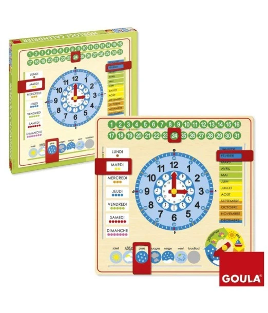 Goula clock calendar 3+