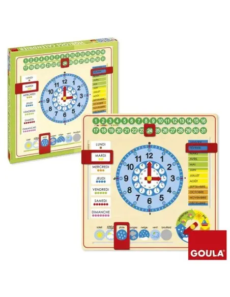 Horloge Calendrier /dès 3 ans Goula