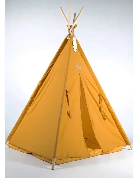 Minitribe Tipi tent with quilted mat – Mustard Yellow — photo 3