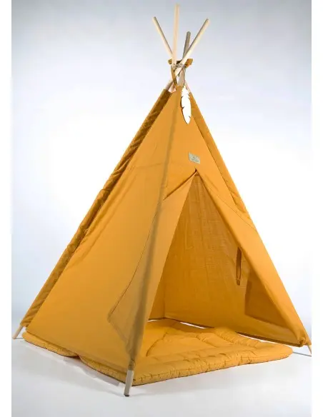Minitribe Tipi tent with quilted mat – Mustard Yellow — photo 4