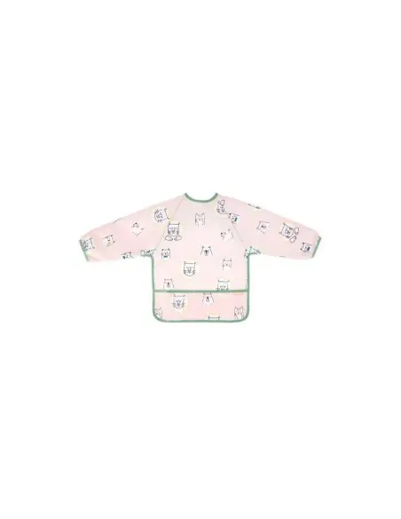 Badabulle long-sleeved bib pink