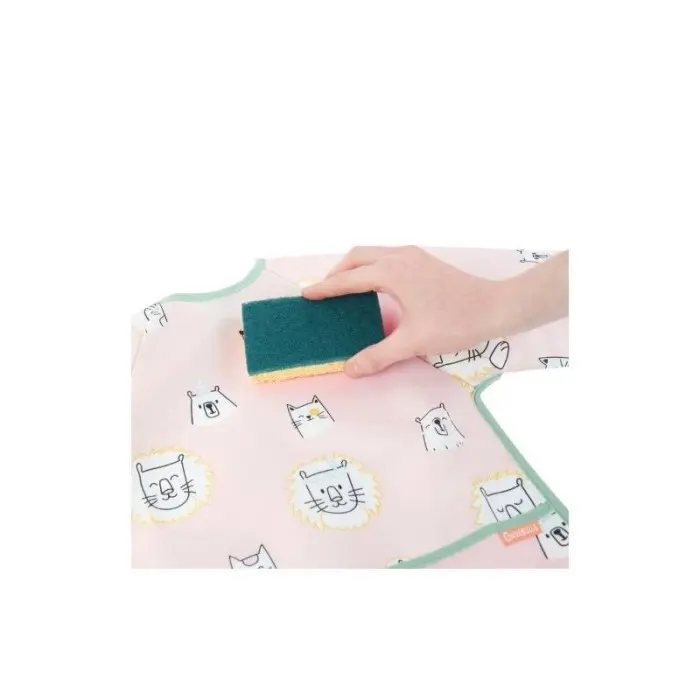 Bavoir Manches Longues Rose Badabulle