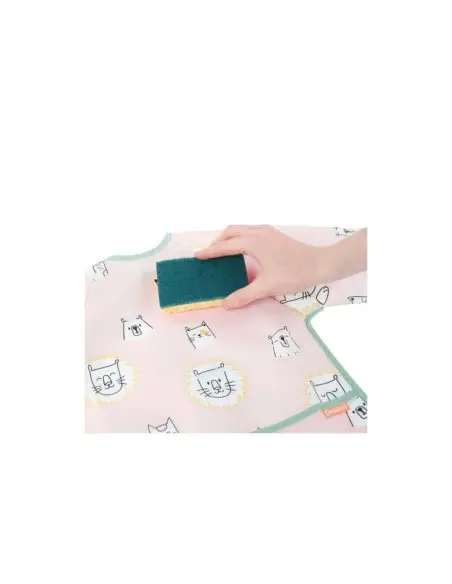 Bavoir Manches Longues Rose Badabulle