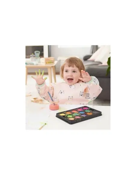 Bavoir Manches Longues Rose Badabulle