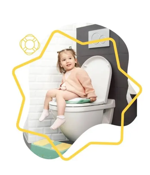 Réducteur De Toilette Avec Poignée Vert Badabulle 2