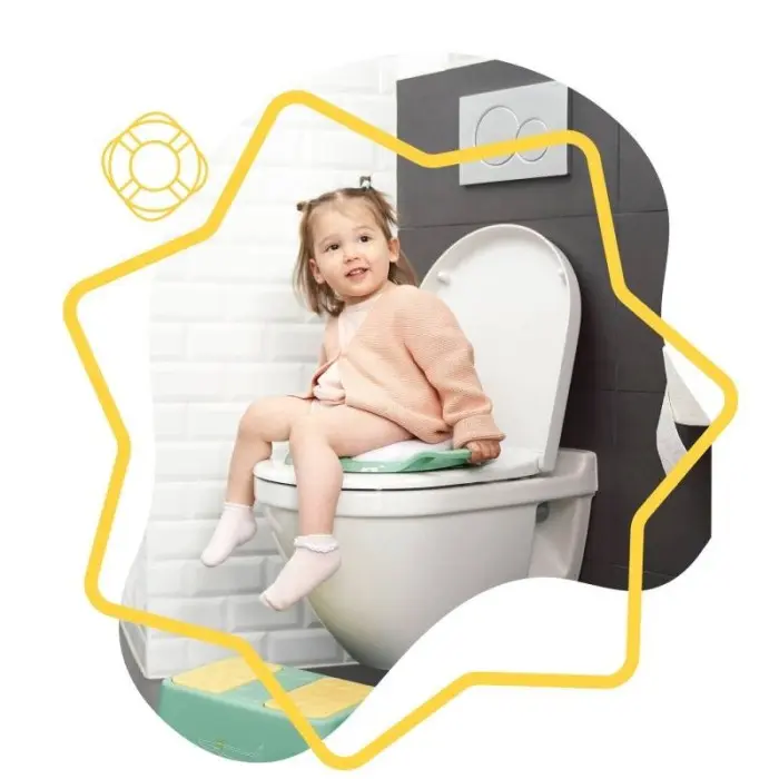 Réducteur De Toilette Avec Poignée Vert Badabulle