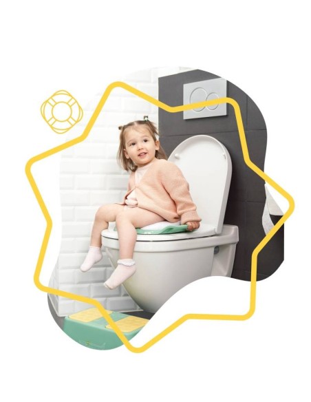 Réducteur De Toilette Avec Poignée Vert Badabulle