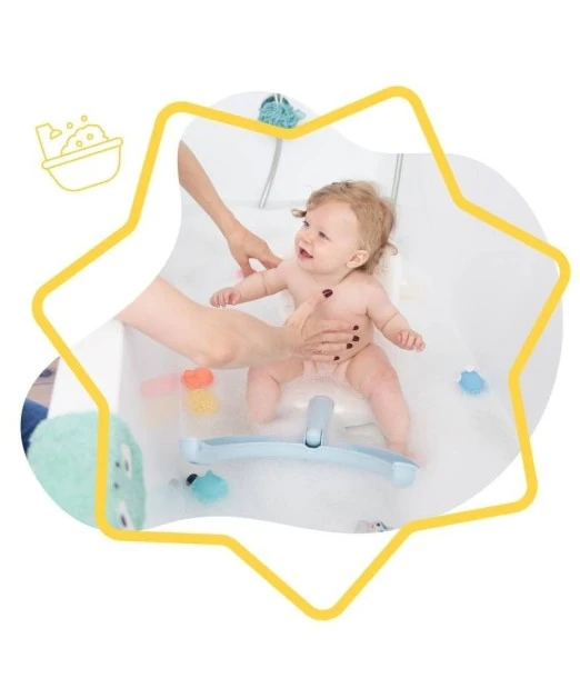 Foldable blue bath chair Badabulle 2
