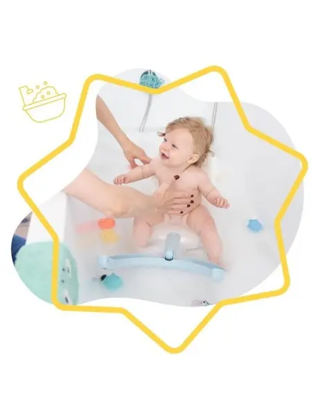 Foldable blue bath chair Badabulle — photo 2