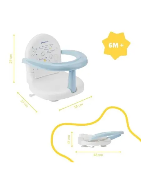 Foldable blue bath chair Badabulle — photo 3