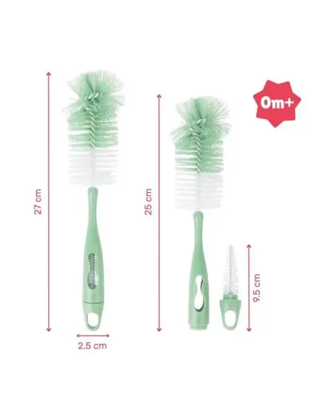 Badabulle green brush for baby bottle and nipple — photo 3