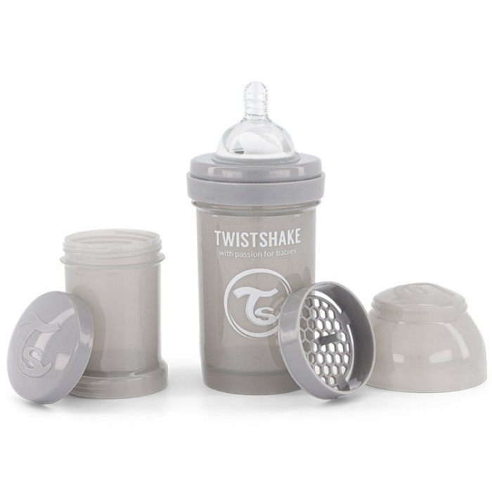 Biberon anti-coliques 180ml 0m+ Gris Twistshake