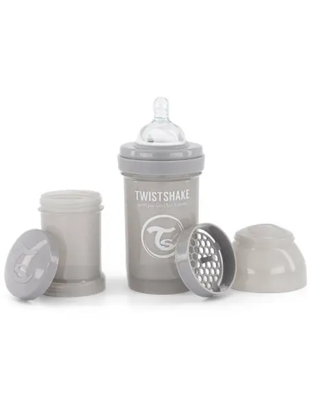 Biberon anti-coliques 180ml 0m+ Gris Twistshake