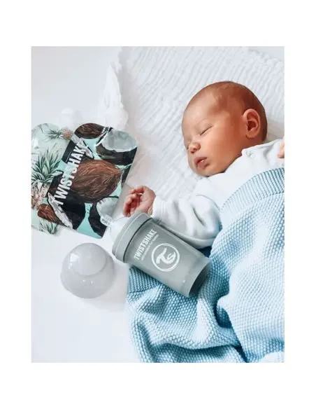 Biberon anti-coliques 180ml 0m+ Gris Twistshake