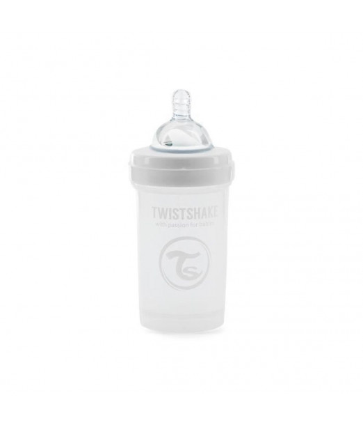 Biberon anti-coliques 180ml 0m+ Blanc Twistshake