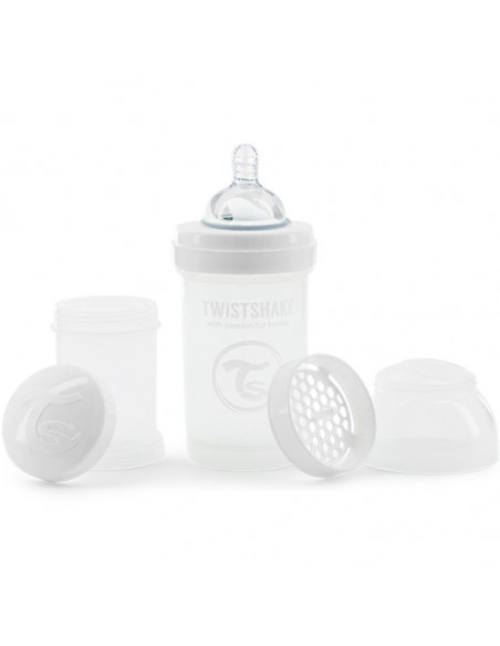 Biberon anti-coliques 180ml 0m+ Blanc Twistshake
