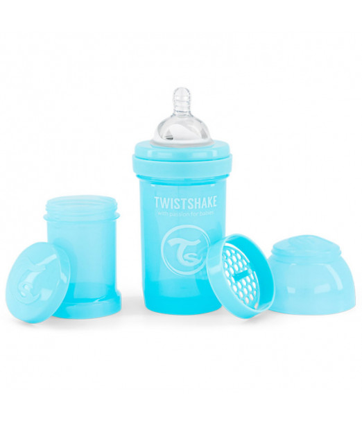 Biberon anti-coliques 180ml 0m+ Bleu Twistshake 2