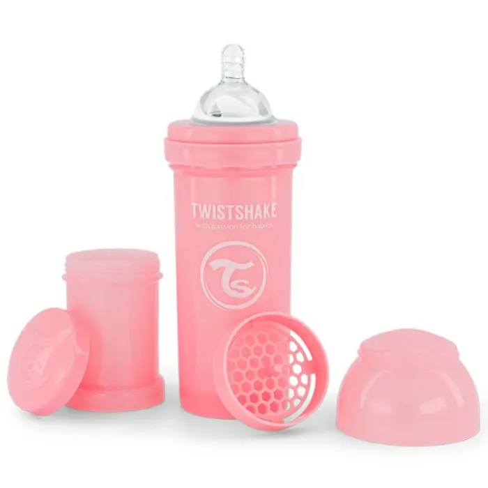 Biberon Anti-Coliques 260ml 2m+ Rose Twistshake