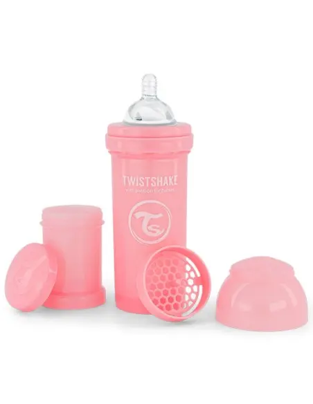 Biberon Anti-Coliques 260ml 2m+ Rose Twistshake