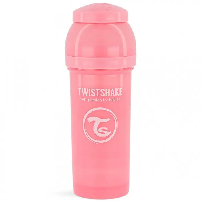 Biberon Anti-Coliques 260ml 2m+ Rose Twistshake
