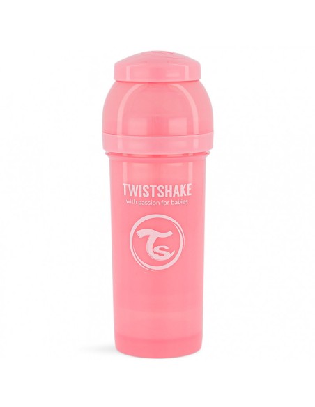 Biberon Anti-Coliques 260ml 2m+ Rose Twistshake