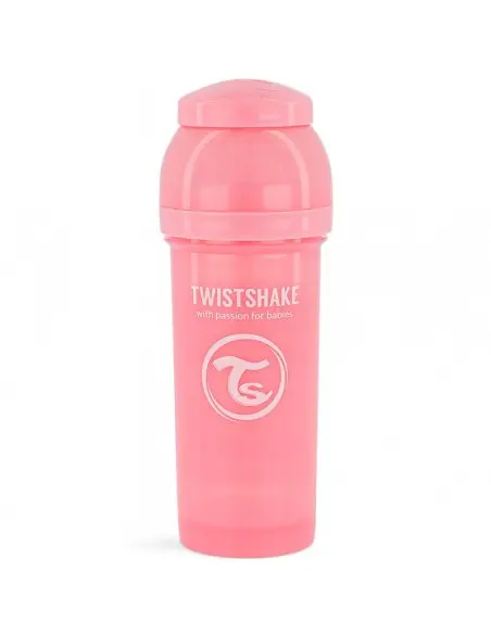 Biberon Anti-Coliques 260ml 2m+ Rose Twistshake