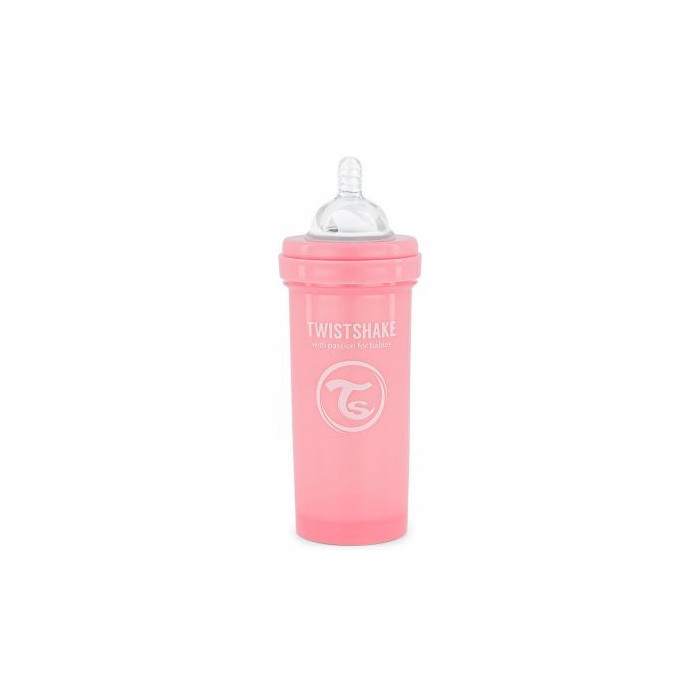 Biberon Anti-Coliques 260ml 2m+ Rose Twistshake