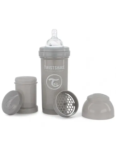 Biberon Anti-Coliques 260ml 2m+ Gris Twistshake