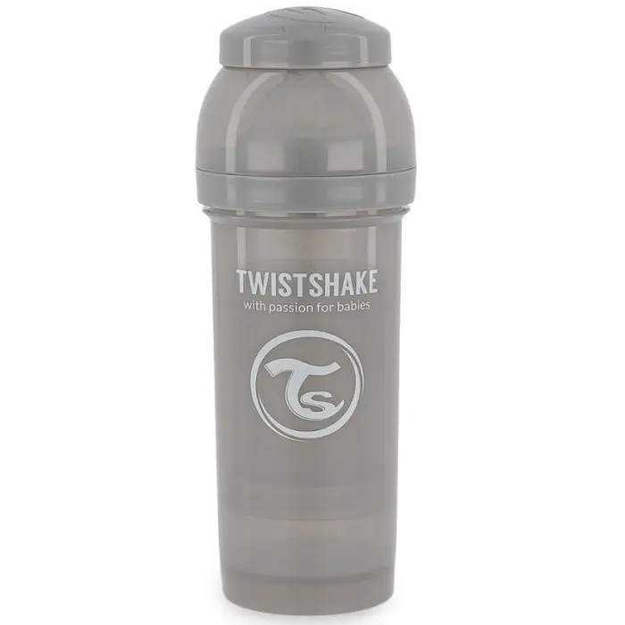 Biberon Anti-Coliques 260ml 2m+ Gris Twistshake