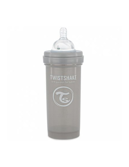 Biberon Anti-Coliques 260ml 2m+ Gris Twistshake