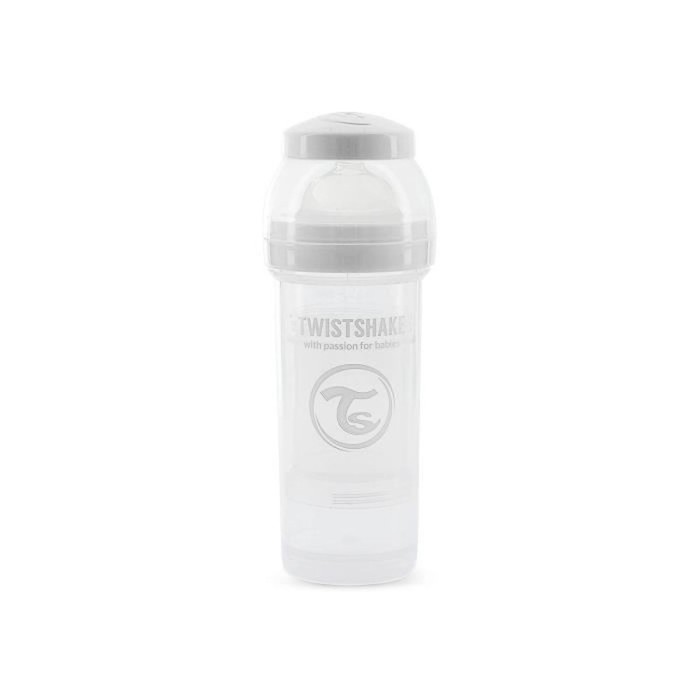 Biberon Anti-Coliques 260ml 2m+ Blanc Twistshake