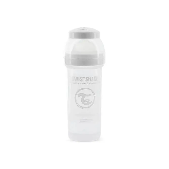 Biberon Anti-Coliques 260ml 2m+ Blanc Twistshake