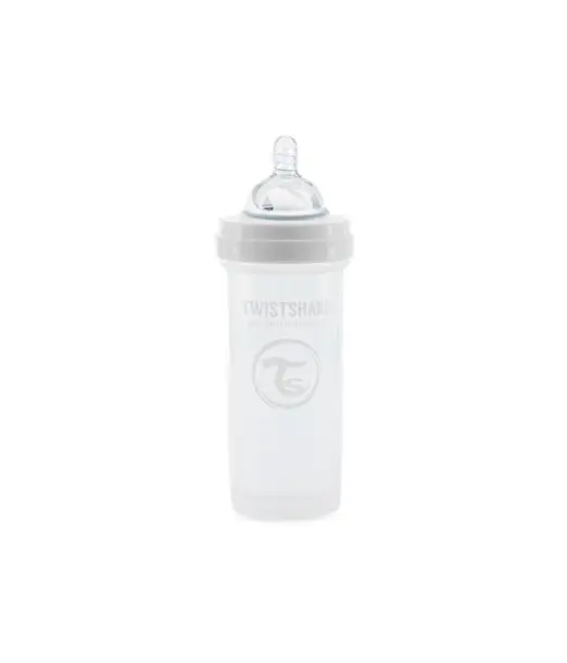 Biberon Anti-Coliques 260ml 2m+ Blanc Twistshake