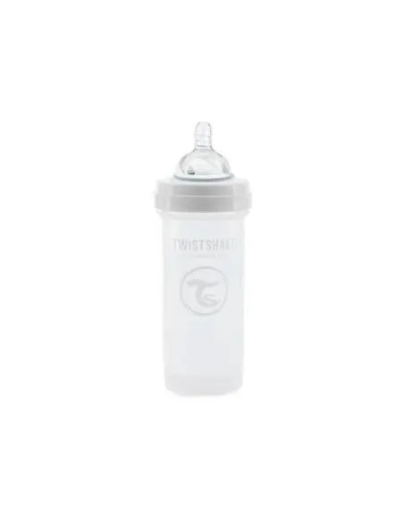 Biberon Anti-Coliques 260ml 2m+ Blanc Twistshake