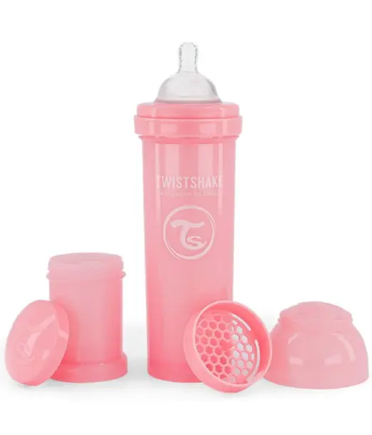 Biberon anti-coliques 330ml 4m+ Rose Twistshake 2