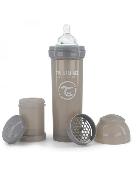 Biberon anti-coliques 330ml 4m+ Gris Twistshake