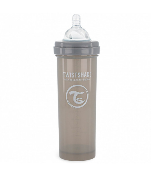 Biberon anti-coliques 330ml 4m+ Gris Twistshake