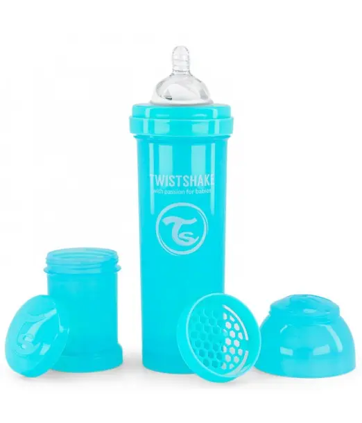 Biberon anti-coliques 330ml 4m+ Bleu Twistshake 2