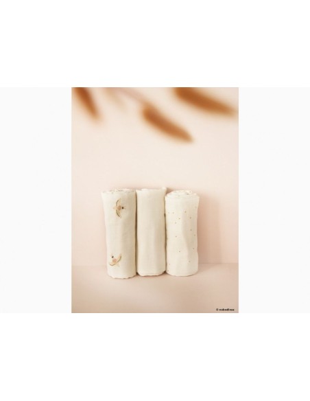 Boîte de 3 langes Baby Love Haiku Nobodinoz