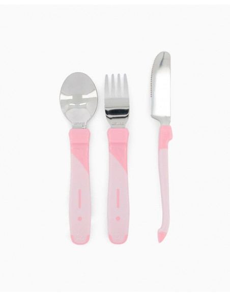 Set 3 Couverts Inox Rose Twistshake