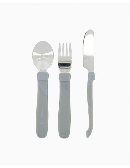 Set 3 Couverts Inox Gris Twistshake