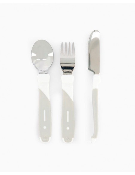Set 3 Couverts Inox Blanc Twistshake