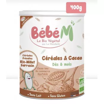Céréales & Cacao 100% Végétale Sans Gluten Dès 6 mois Bébé M
