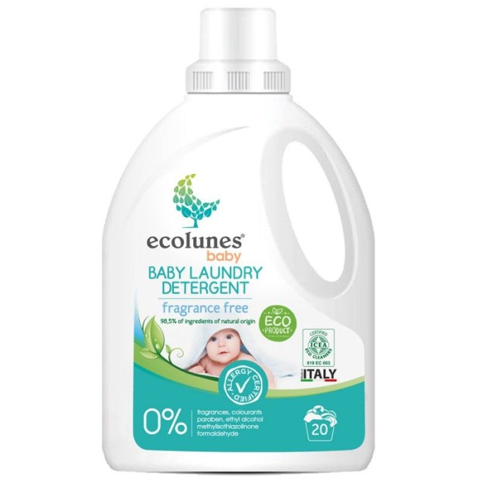 Lessive Bébé Écologique et Hypoallergénique - 1L Ecolunes
