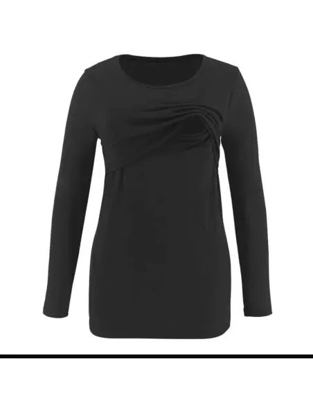 long-sleeved breastfeeding jumper black